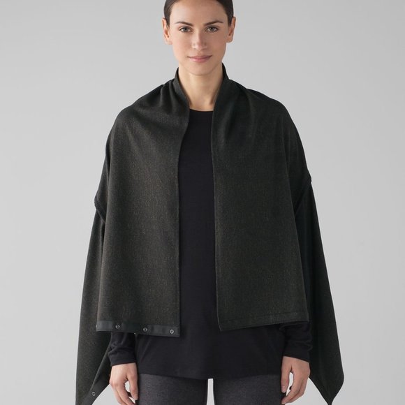 LULULEMON VINYASA WRAP JACQUARD BLACK DARK OLIVE - Picture 3 of 6